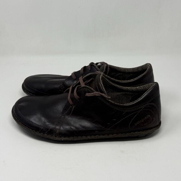Patagonia Loulu Shoes Mens 14 Brown Leather Outdoor Walking Minimalist Lace Up main image 8